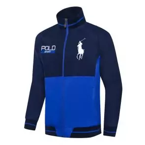 ralph lauren long sleeve veste sweat sport polo blue